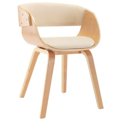 Obrázek produktu pro vidaXL Jídelní židle Cream Bent Wood a umělá kůže
