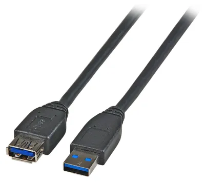 Productafbeelding van EFB K5237.3 EFB USB3.0 Verlängerungskabel A-A,St-Bu,3,0m,schwarz,Premium
