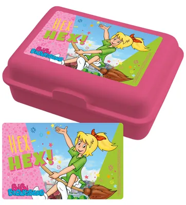 Produktbild von Bibi Blocksberg Brotdose - Hex Hex! Lunchbox Butterbrotdose mit Trennwand Pink