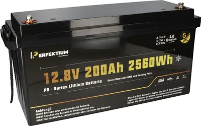 Produktbild von Perfektium LiFePO4 12.8V 200Ah Smart Bluetooth BMS mit Heizung mit 0% MwSt nach §12 Abs. 3 UstG