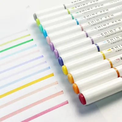 Produktbild von YOSKAEDI 12 Pastell Textmarker Set Leuchtstifte Highlighter Pen Marker