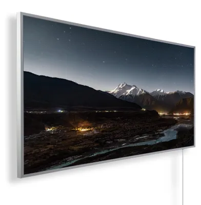 Immagine prodotto di Riscaldatore a infrarossi KÖNIGHAUS Panorama 1200 W - Montagna, valle e cielo stellato con termostato intelligente e app