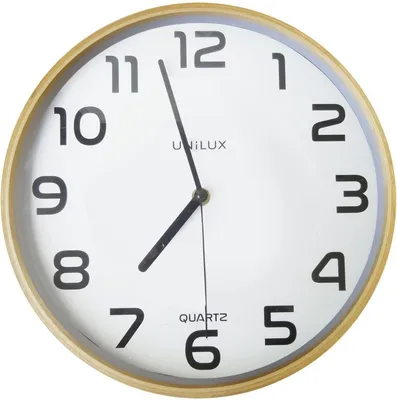 Produktbild von UNILUX - Wanduhr Baltischholzholz weiß | 1 Stück | 5 Stücke