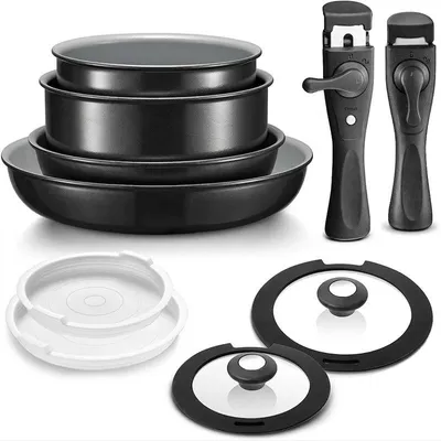 Immagine prodotto di Set di pentole e padelle a induzione N9102A, 10 pezzi, nero