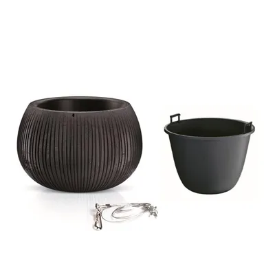 Produktbild von Prosperplast Beton Bowl WS Kunststoffschale mit Tank in Cement Black, 16,1 (H) (B) x 23,8 (T) cm, ca. 23 cm