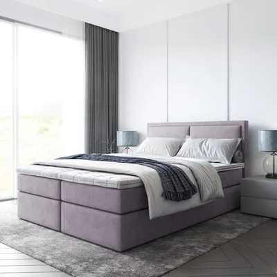 Produktbild von Bett, Boxspringbett SUZI mit Bettkästen und T25 Topper, Doppelbett, Stauraum, Schlafzimmer, Polsterbett, 160x200 cm. (Rosa - Itaka 38)