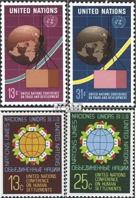 Produktbild von Briefmarken UNO - New York 1976 Mi 295-296,297-298 (kompl.Ausg.) gestempelt Freimarken