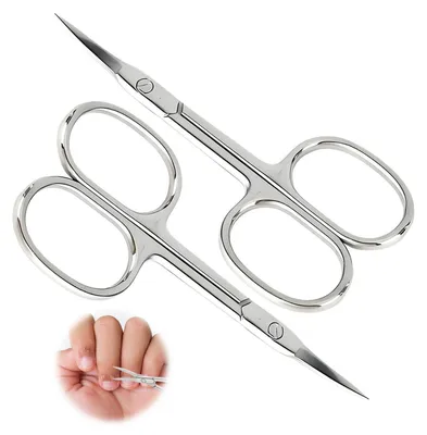 Produktbild von Nagelhautschere Extra Fein 2 Stück Edelstahl Silber 95 mm