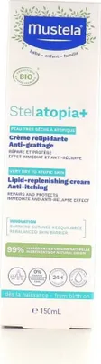 Produktbild von Mustela Stelatopia+ Pflegende Beruhigende Lipid-Rückfettende Creme gegen Juckreiz 150 ml
