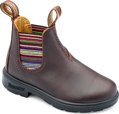 Produktbild von Blundstone Blundstone 1413 Braun Stripes Leather with Striped Elastic (Kids) Leder Größe: 26 Schmal