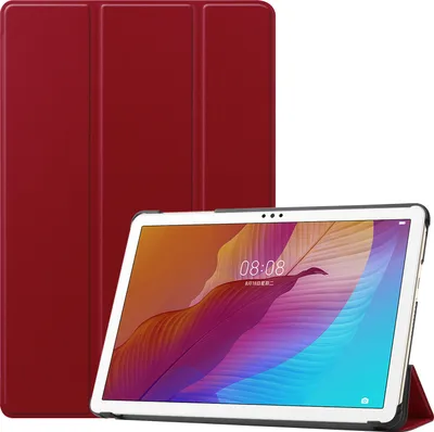 Produktbild von Hülle für Huawei Honor Tablet 6/MatePad T10/T10S 10.1 Zoll Smart Cover Etui mit Standfunktion und Auto Sleep/Wake Funktion Weinrot