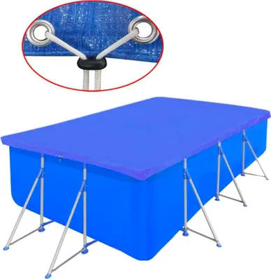 Zdjęcie produktu dla The Living Store Pokrywa basenowa PE prostokątna 90 g/m² 394x207 cm