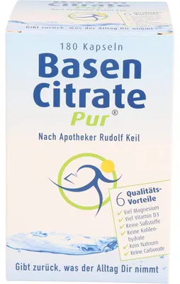 Produktbild von Basen Citrate Pur nach Apotheker Rudolf Keil, 180 St. Kapseln
