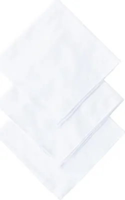 Image de Mouchoirs D&L Femme Set de 12 - Coton de haute qualité - Blanc - Finition satinée