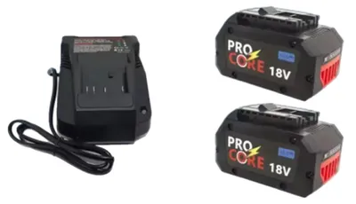 Zdjęcie produktu dla Akumulatory zamienne, pojemność 10000 mAh, kompatybilne z narzędziami 18V, ładowarka 10.Ah x 2