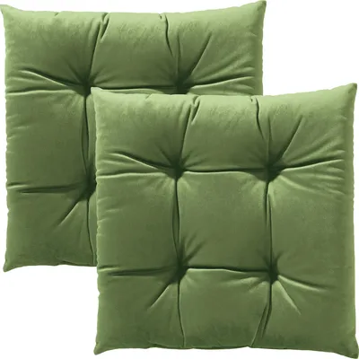 Produktbild von REDBEST Stuhlkissen Kingsville" 2er-Pack hellgrün 40x40x9 cm"