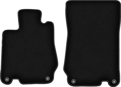 Image de Tapis de sol velours sur-mesure pour Mercedes SL R230 (2001-2011, roadster) noir, jeu 2 pièces, fixations