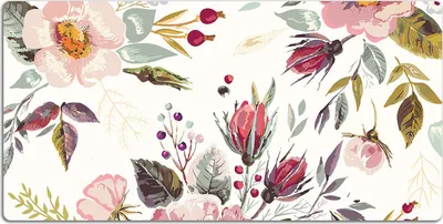 Produktbild von Schreibtischmatte Tischunterlage 100x50 cm Mauspad - Weinleseblumenblumen