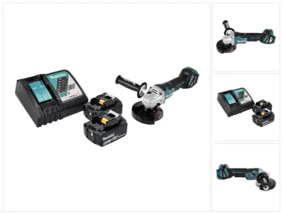 Zdjęcie produktu dla Makita DGA 517 RM akumulatorowa szlifierka kątowa 18 V 125 mm bezszczotkowa + 2x akumulator 4,0 Ah + ładowarka