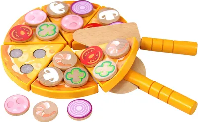 Obrázek produktu pro Rebecca Mobili Pizza hra s příslušenstvím pro děti Okhar Od 3 let dřevo Pestrobarevné
