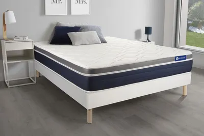 Produktbild von Actilatex confort matratze 140x220cm + Bettgestell mit lattenrost , Härtegrad 3 , Latex und Memory-Schaum , Höhe : 26 cm