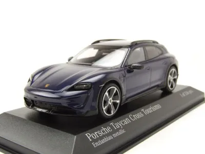 Produktbild von Minichamps 410069301 Porsche Taycan Cross Tourismo Turbo S 2021 blau metallic 1:43