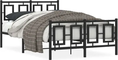 Produktbild von CLORIS Bettgestell mit Kopf- und Fußteil Metall Schwarz 120x190 cm 2024