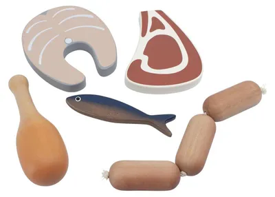 Produktbild von Sebra Holz-Fisch- und Fleischset