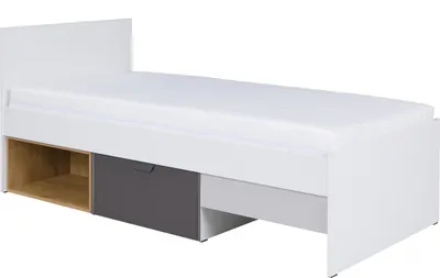 Produktbild von Furniture24 Bett Joker 15 Bettgestelle 90 X 200 Cm Mit Schublade, Mit Taschenfederkernmatratze