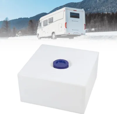 Obrázek produktu pro 18,5 galonů RV zásobník na vodu 20,28 x 20,28 x 10,24 palců Přenosný LLDPE držák pro přívěsy Kempingová vozidla Lodě Jachty