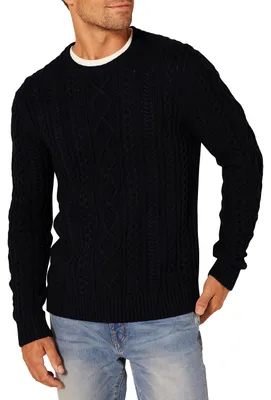 Produktbild von A. Essentials Herren Lange Ärmel Wollpullover, Schwarz, XXL