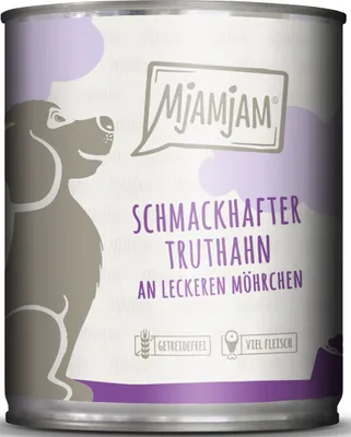 Produktbild von Mjamjam schmackhafter Truthahn an leckeren Möhrchen 800gx6