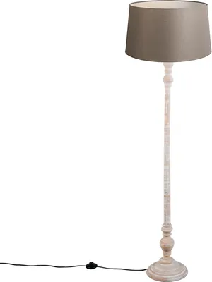 Produktbild von Land Stehlampe Taupe mit Leinenschirm 45 cm Classico