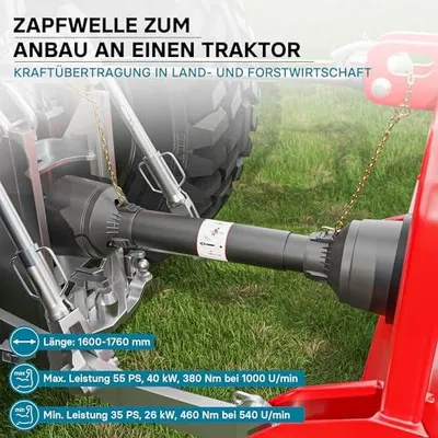 Produktbild von Zapfwelle T4 Gelenkwelle 1600-1760mm 460Nm 540U/min, PTO-Shaft, 40kW (55PS), 2X 1 3/8" 6 Zähne