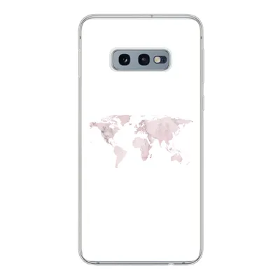 Produktbild von MuchoWow® Handyhülle Schutzhülle Hülle für Samsung Galaxy S10e Weltkarte - Marmor - Rosa Silikon Softcase Handy Hülle - Handy