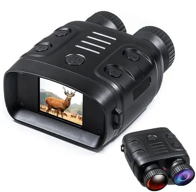 Zdjęcie produktu dla Okulary noktowizyjne z możliwością ładowania, rozdzielczość HD 1080p, okulary noktowizyjne z 10-krotnym zoomem cyfrowym i 7 opcjami regulacji, idealne na kemping, polowania i podróże.