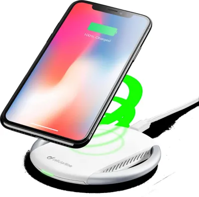 Obrázok produktu pre Cellularline WIRELESSPADIPHW, Vnútorný, AC, 9 V, 2 A, 1,6 m, Biela