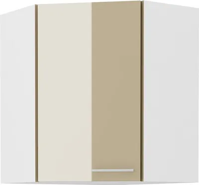 Immagine prodotto di Armadietto superiore ad angolo LAJLA - 60x60 cm, cappucino / bianco
