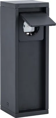 Immagine prodotto di Palo elettrico da giardino 1xSCHUKO | IP54 nero MAINS Lutec 9702203012