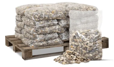 Produktbild von Galamio Zierkies Natur 20kg x 25 Sack 500kg Palette