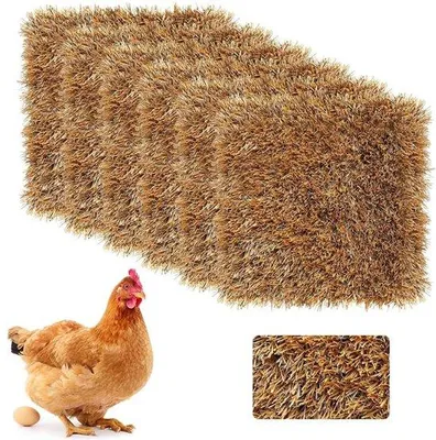 Immagine prodotto di Set di 6 materassini per pollaio, 30 x 30 cm, materassini lavabili per la deposizione delle uova, materassini per pollame, nidi per galline, accessori per pollai