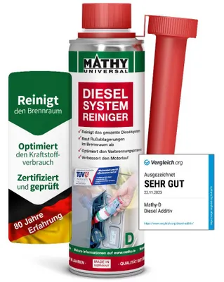 Produktbild von MATHY-D Diesel-Systemreiniger 250 ml - Diesel-Additiv für Kraftstoffsystem, Brennraum & Ventile