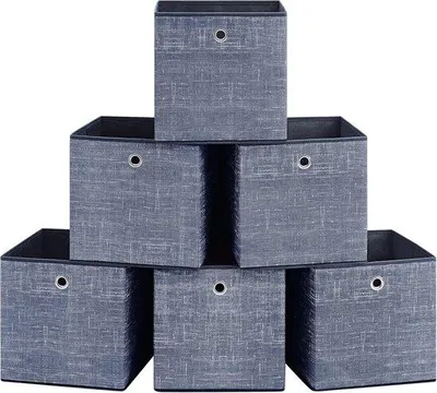 Produktbild von Famanu Aufbewahrungsboxen Set aus Vliesstoff - 30 x 30 x 30 cm, mistblau