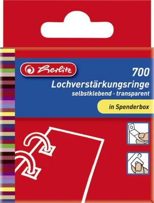 Produktbild von 700 Herlitz Lochverstärkungsringe / transparent
