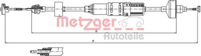 Obrázek produktu pro Ovládací lanko spojky METZGER pro VW GOLF III