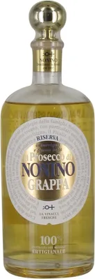 A bottle of Nonino Grappa Monovitigno Vigneti Prosecco.