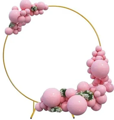 Produktbild von Ballonbogenständer Goldene Metallkreise für Hochzeiten, Geburtstage und Feierlichkeiten