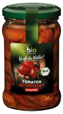 Produktbild von getrocknete Tomaten in Rapsöl würzig vollmundig eingelegt 150g