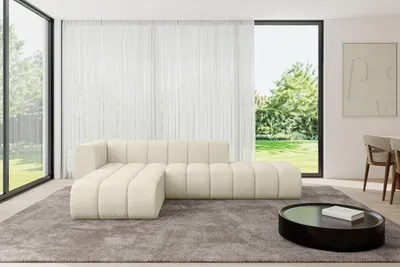 Produktbild von ALTDECOR Modulares Sofa Ecksofa in L-Form - Zuvon-L1 - 296x177x70 cm Beige - Corner modular Sofa Eckcouch Couch Wohnlandschaft Cauchsofa Bodensofa Polstersofa