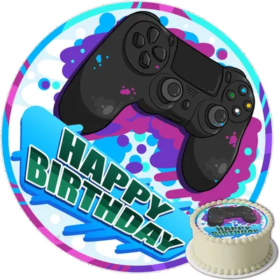 Produktbild von Kuchenplätzchen „PlayStation Pad“, rund, 20 cm, , vegan, glutenfrei, ausgestanzt